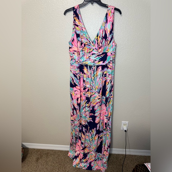 rainbow maxi dresses Lola Blouson Maxi Dress-Rainbow Multigingham